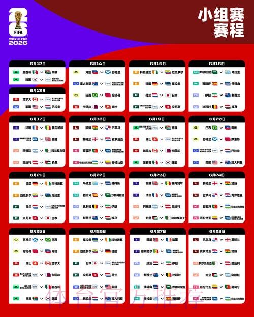 2026世界杯完整赛程完整版最新时间表免费观看